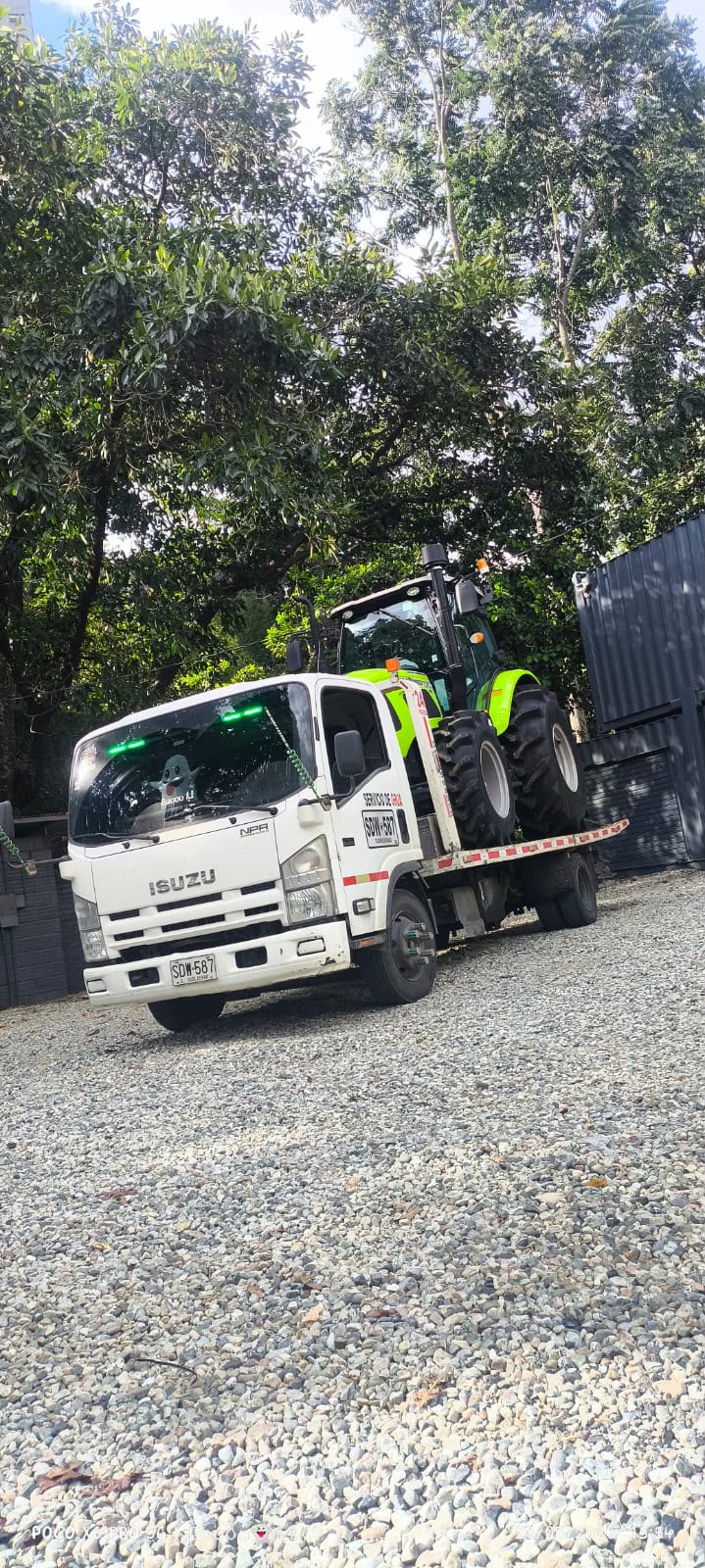 Grúa con tractor agrícola